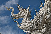 Famous Thailand temple or white temple, Wat Rong Khun,at Chiang Rai province, northern Thailand. 
